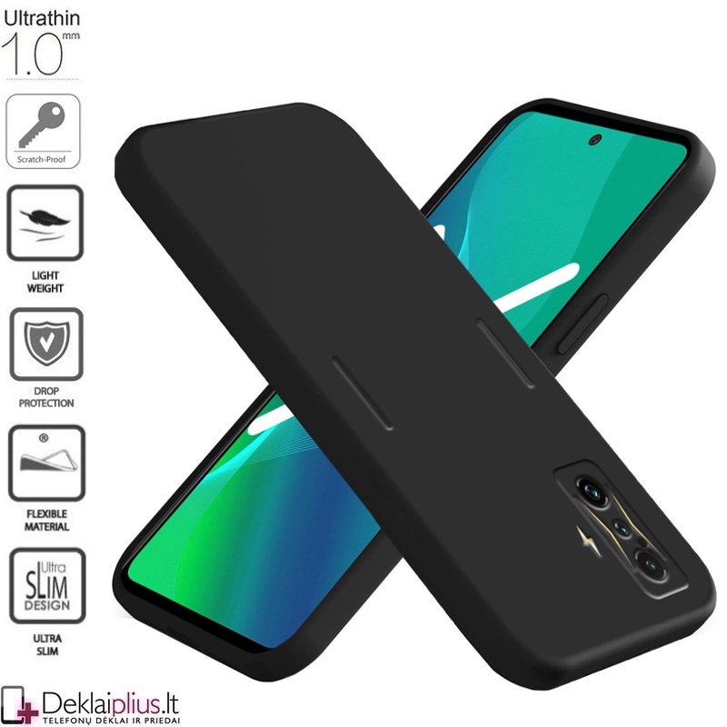 Silikoninis 1mm. storio dėklas - juodas (Xiaomi Poco F4 GT) Silikoninis 1mm. storio dėklas - juodas (Xiaomi Poco F4 GT)